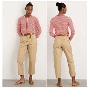 Alex Mill Women’s Boy Pleated Chino Khaki Pants Size 8